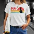 ヴィンテージサンセット太鼓ドラマー Tシャツ 彼女への贈り物