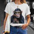 煙草を吸うチンパンジー たばこ Tシャツ 彼女への贈り物