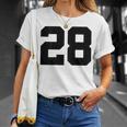 番号28 背面 スポーツチームジャージ番号 Tシャツ 彼女への贈り物