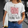 眠っている豚が大好きな豚のパジャマ。 Tシャツ 彼女への贈り物