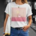 詩とメルヘン 葉祥明 ピンク屋根のぼくの家 Tシャツ 彼女への贈り物
