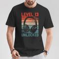 13 Geburtstag Jungenideo Gamer Level 13 Unlocked Jungs T-Shirt Lustige Geschenke