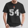 54 番 バスケットボールスタイル ヴィンテージホワイト Tシャツ 面白い贈り物