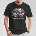 5月63歳の誕生日 男性 女性 1963年 素晴らしいアメリカ国旗 Tシャツ 面白い贈り物