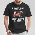 A Good Daytarts With Golf Carts And Beer 面白いゴルフ Tシャツ 面白い贈り物