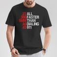 All Faster Than Dialing 911 ガン愛好家 Tシャツ 面白い贈り物