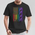 Americanports レインボーフラッグ Lgbt プライド 陸上競技 Tシャツ 面白い贈り物