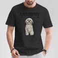 Anatomia Di Unhih Tzu Cane Divertente Carino Pitbull Mamma Pitbull Papà Maglietta Regalos divertidos