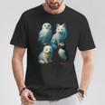 Arctic Animals コラージュ シロフクロウ キツネアザラシ ツノメ Tシャツ 面白い贈り物