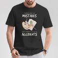 Artist Mistakes Happy Accidents アートパレット 絵画 引用 長袖tシャツ Tシャツ 面白い贈り物