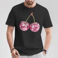 Ästhetischer Trendiger Y2k-Disco-Kugel Mit Kirsche Für Damen Girly T-Shirt Lustige Geschenke