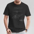 B-2Pirittealth Bomber Tech ドローイング 軍用飛行機 Tシャツ 面白い贈り物