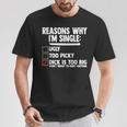 Bachelor メンズ シャツ Rasons Why I'mingle Big Dick Fun Tシャツ 面白い贈り物