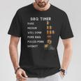 Bbqスモーカー Bbqタイマー 希少豚カルビ プルドポーク ブリスケット Tシャツ 面白い贈り物