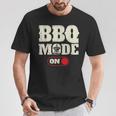 Bbqモードオン バーベキュー愛好家 グリル バーベキュー Tシャツ 面白い贈り物