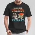 BOOKS AND MAINE COONS ARE MY THERAPY Main Coon T-Shirt Unique Gifts BOOKS AND MAINE COONS ARE MY THERAPY Main Coon T-Shirt Unique Gifts