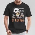 Books Reading Reader Panda Panda Books And Coffee T-Shirt Unique Gifts