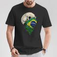 Brasil Brasil Brasil Flagkull In Mangas Camiseta unisex Regalos divertidos