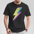 Bunte Retro-Blitz Grafik 70Er 80Er 90Er Jahre T-Shirt Lustige Geschenke