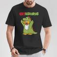 Catasaurus T-Rex Cat Kitten Dinosaur Feline Dino Dragon Tシャツ 面白い贈り物