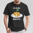 Coxinha 伝統的なブラジル料理 ブラジル国旗 Tシャツ 面白い贈り物