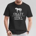 Crazy Horse Girl 、ストレスを感じたエクエストリアン愛好家へのギフト Tシャツ 面白い贈り物