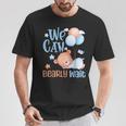 Cute We Can Bearly Wait For Gender Neutral ベビーシャワーパーティー Tシャツ 面白い贈り物