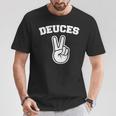 Deuces Finger Deuces 長袖tシャツ Tシャツ 面白い贈り物