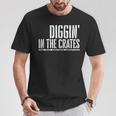 Diggin In In The Cates レコードボックス Tシャツ 面白い贈り物