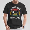 Divertente Nuovo Papà Camicia Papà Livellobloccato Maglietta Regalos divertidos