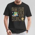 Drink Coffee Read A Book Pet Dogs Iced Coffee And Dogs T-Shirt Unique Gifts