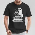 Easily Distracted Cats Coffee And Books T-Shirt Unique Gifts