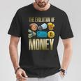 Evolution Of Money お金の進化 ビットコインプランb 暗号通貨btc ホドル Tシャツ 面白い贈り物