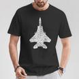 F-15 イーグルジェットファイター Tシャツ 面白い贈り物