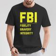 Fbi Motto 「Fidelity Bravery Integrity」 法執行機関 Tシャツ 面白い贈り物