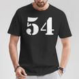 Fifty Four 数字 54 ナンバー Tシャツ 面白い贈り物