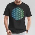 Flower Of Life 宇宙のポジティブなエネルギー フラワーオブライフ 長袖tシャツ Tシャツ 面白い贈り物