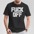 メンズ Fuck Off Thrash メタル Tシャツ 面白い贈り物