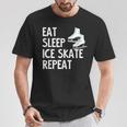 Eatleep Icekate Repeat フィギュアスケート Tシャツ 面白い贈り物