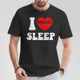 I Loveleep Heart Naps Lazy Relaxing For Men Tシャツ 面白い贈り物