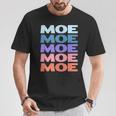 Modern Repeated Text Moe Tシャツ 面白い贈り物