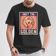 Obey The Golden ゴールデンレトリーバーオーナー向け Tシャツ 面白い贈り物