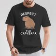 Respect The Capybara げっ歯類好き カピバラ アニマルジョーク Tシャツ 面白い贈り物