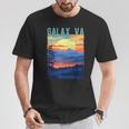 Galaxirginia Usa 山景色 サンセットスタイルデザイン Tシャツ 面白い贈り物