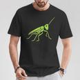 Grasshopper ミニマリストのバッタかわいい昆虫小さなバッタ Tシャツ 面白い贈り物