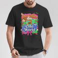 Hot Coffee Cold World レトロ コケット リボン グラフィック 長袖tシャツ Tシャツ 面白い贈り物