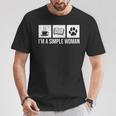 I'm A Simple Woman Tea Books & Dogs Reading Lover T-Shirt Unique Gifts