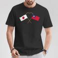 Japanese Flag Taiwanese Flag 台湾の遺産 台湾のルーツ 日本の国旗 台湾の国旗 Tシャツ 面白い贈り物