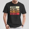 Jesus The Way The Truth Life Erse Christian Worship Tシャツ 面白い贈り物