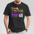 Librarian Halloween Trick Or Treat Bat & Books T-Shirt Unique Gifts Librarian Halloween Trick Or Treat Bat & Books T-Shirt Unique Gifts